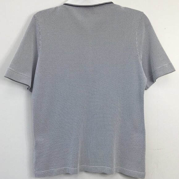 Golfino Women's Bubble Jacquard Short Sleeve Quarter Button Polo Size L - Picture 4 of 7